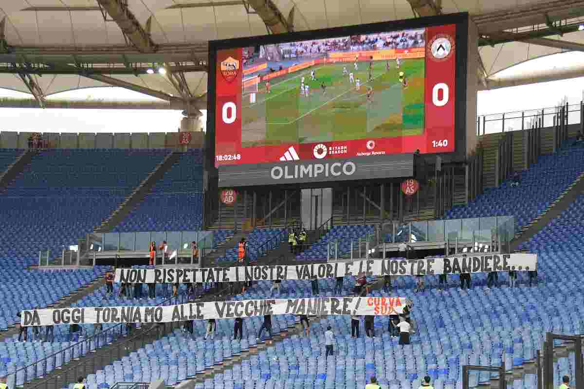 protesta tifosi roma